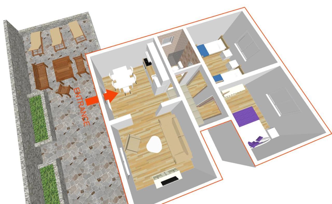 Apartman Bonaca Трогир Экстерьер фото